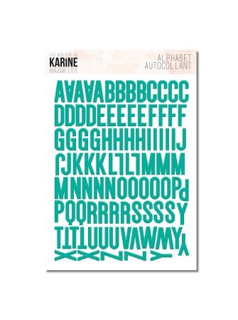 alphabet autocollant vert émeraude - bonjour l'été - karine