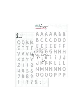 dls design - alphabet puffy - gris  - DLS62064